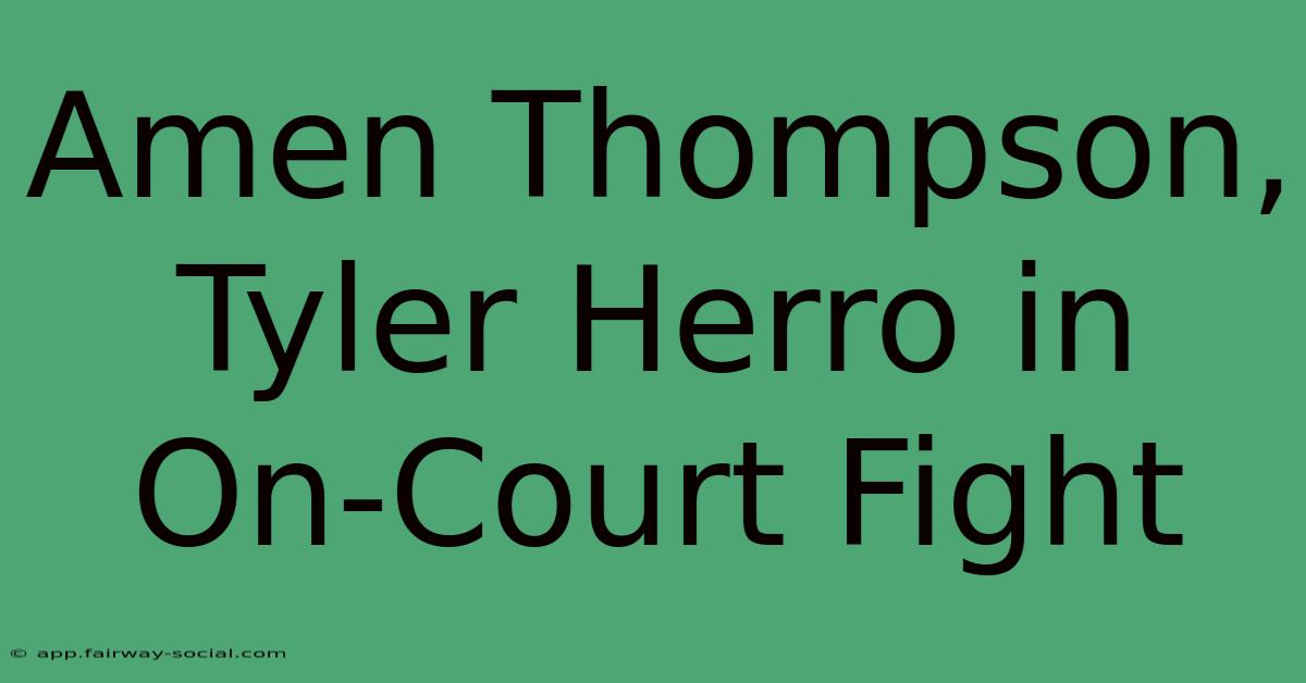 Amen Thompson, Tyler Herro In On-Court Fight