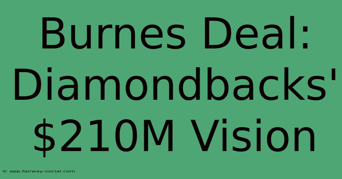 Burnes Deal: Diamondbacks' $210M Vision