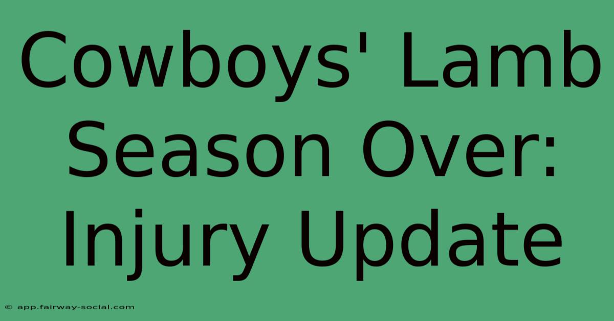 Cowboys' Lamb Season Over: Injury Update