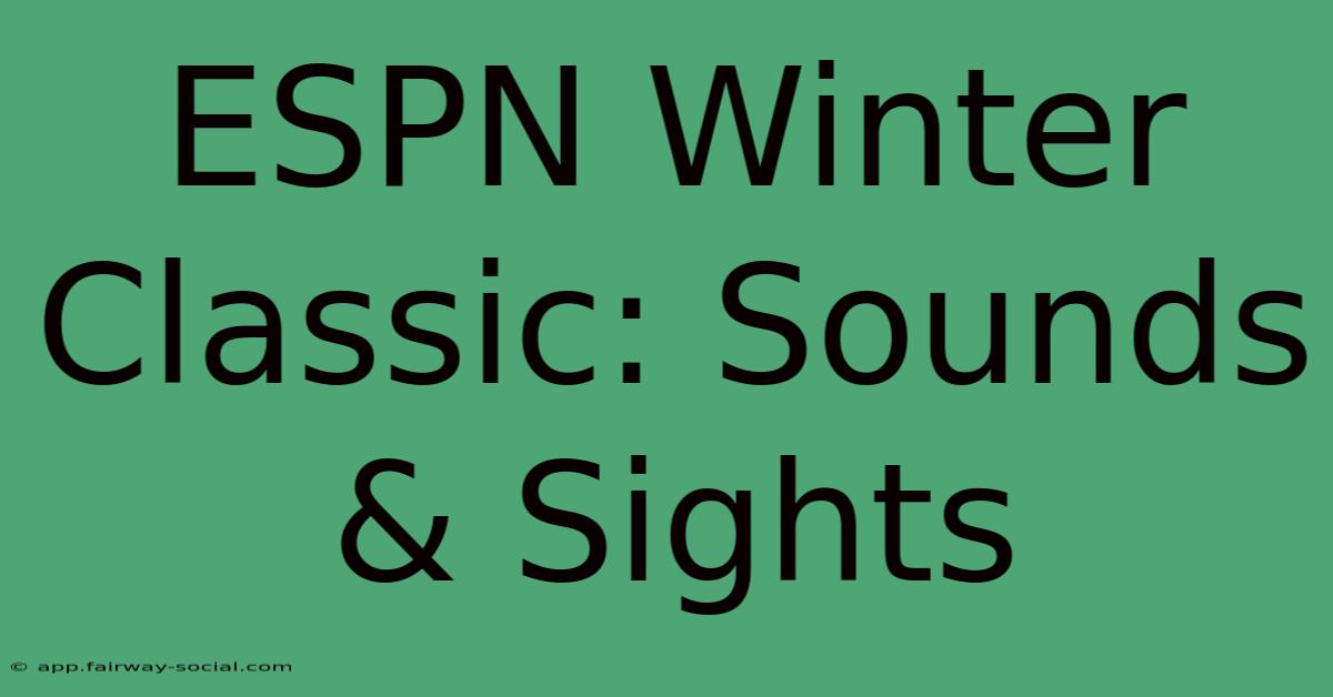 ESPN Winter Classic: Sounds & Sights