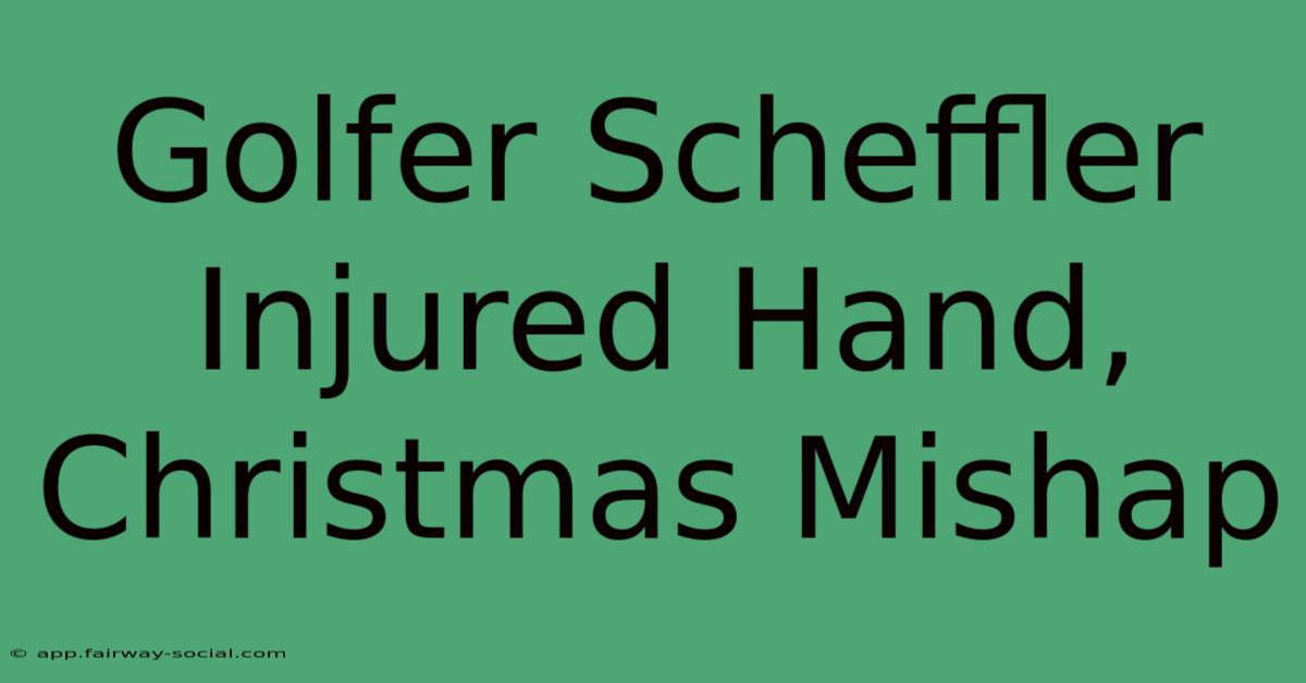 Golfer Scheffler Injured Hand, Christmas Mishap