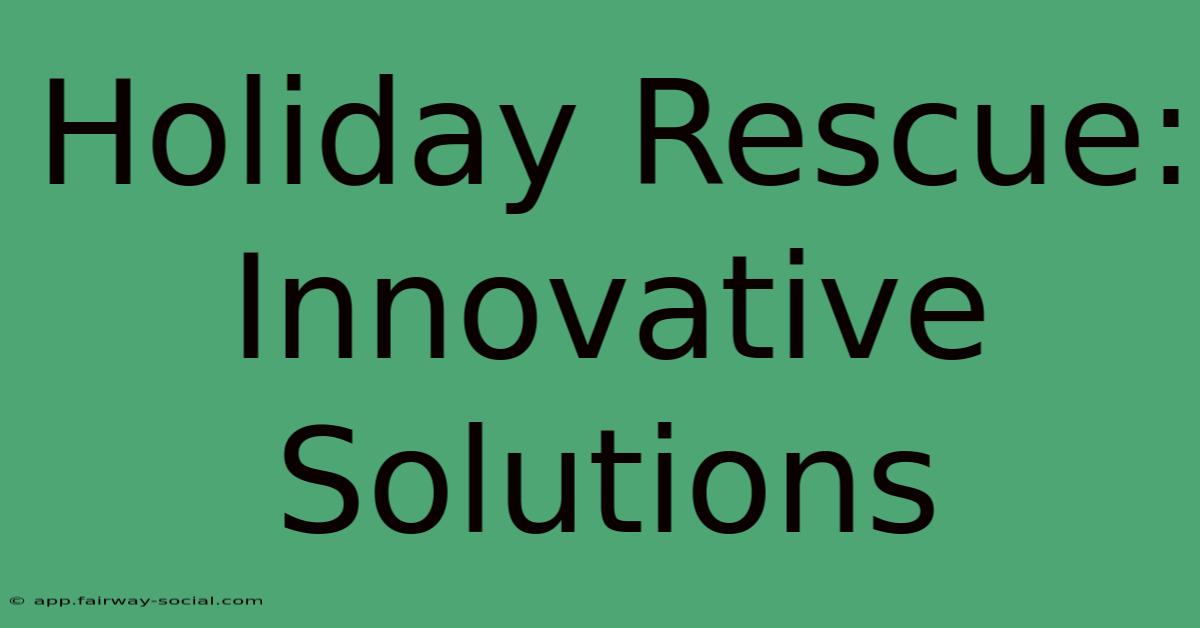 Holiday Rescue: Innovative Solutions