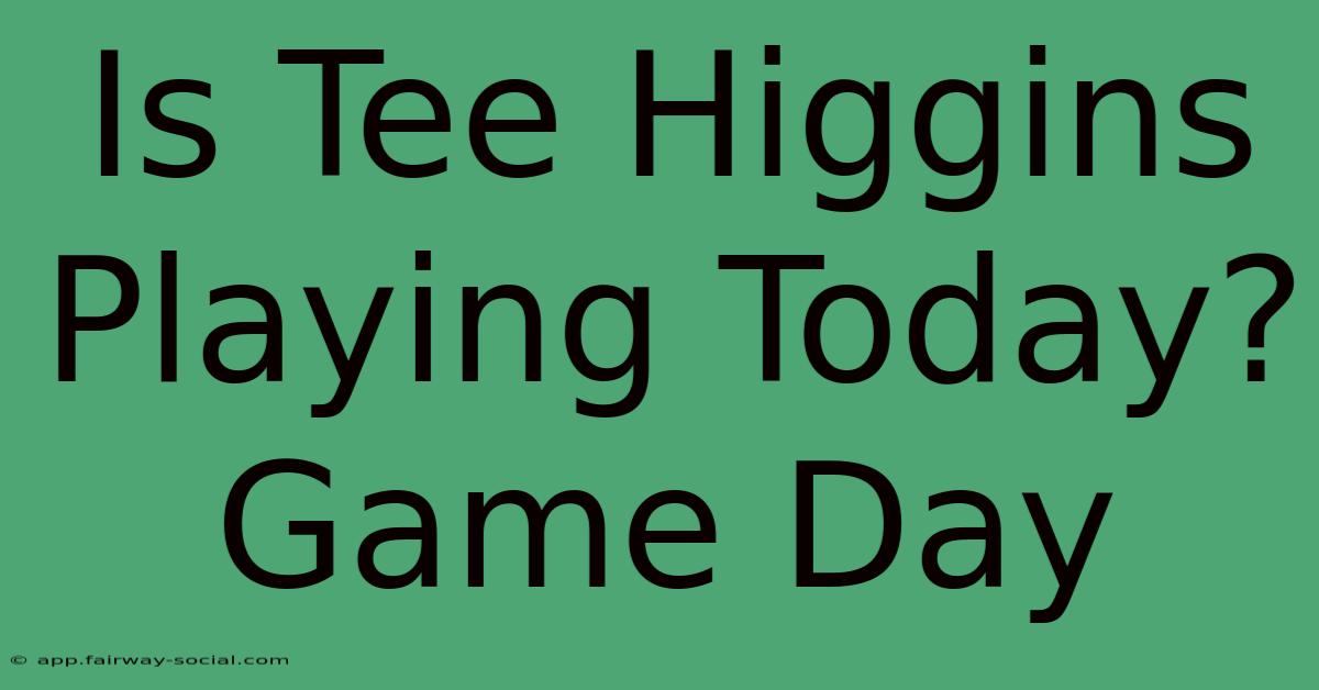 Is Tee Higgins Playing Today?  Game Day