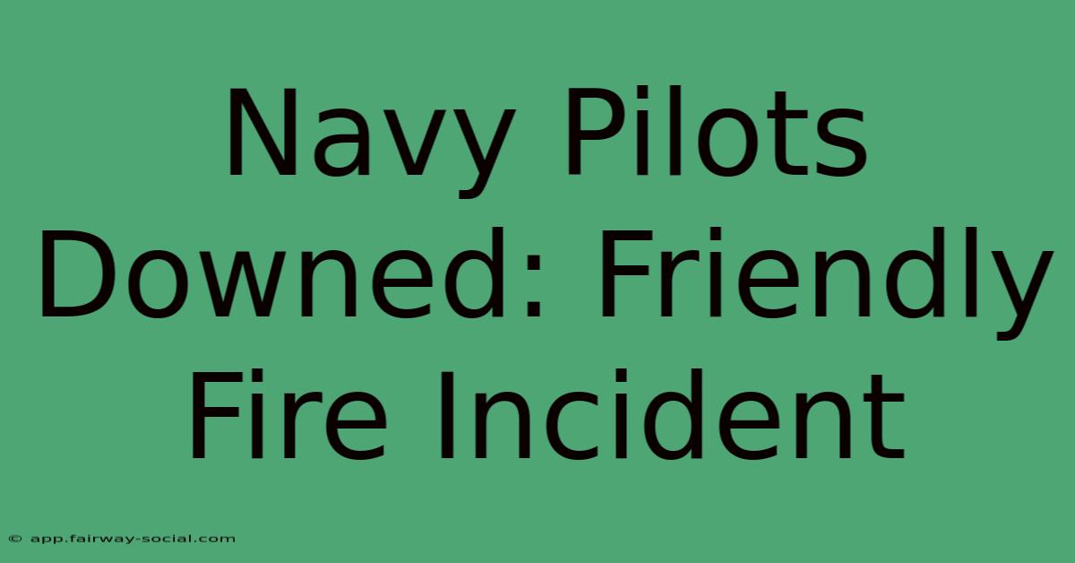 Navy Pilots Downed: Friendly Fire Incident