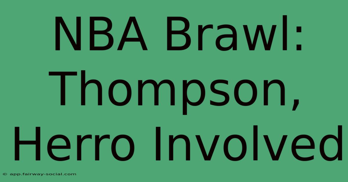 NBA Brawl: Thompson, Herro Involved