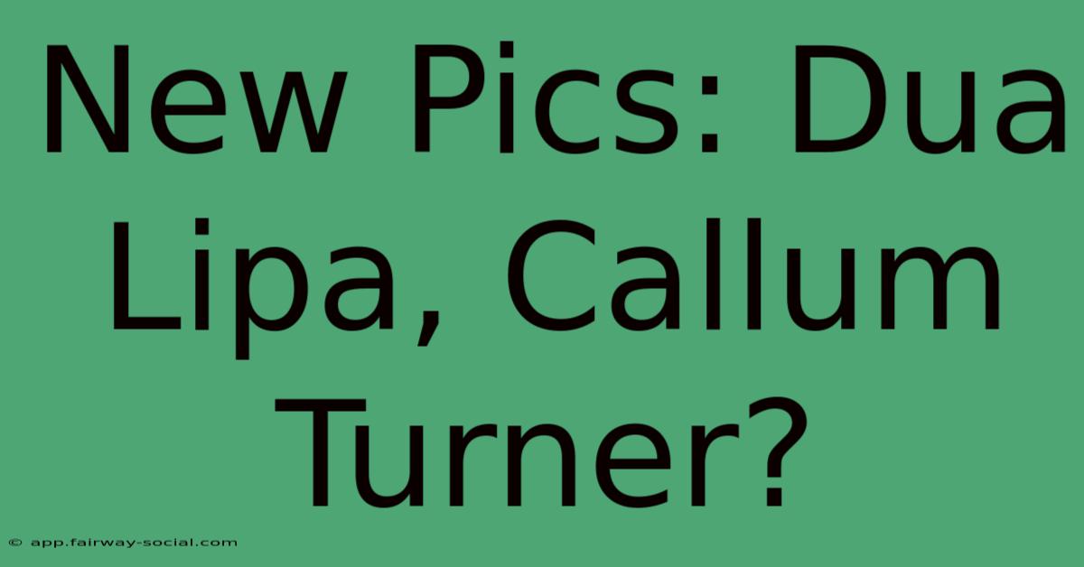 New Pics: Dua Lipa, Callum Turner?