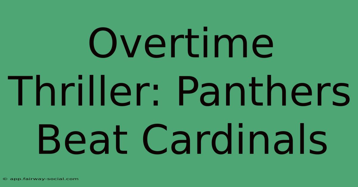 Overtime Thriller: Panthers Beat Cardinals