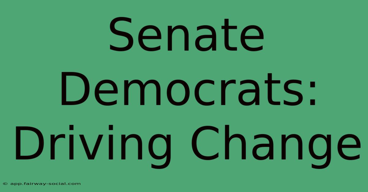 Senate Democrats: Driving Change