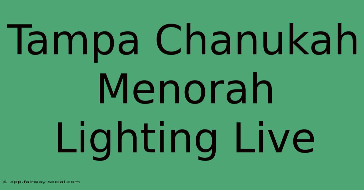 Tampa Chanukah Menorah Lighting Live