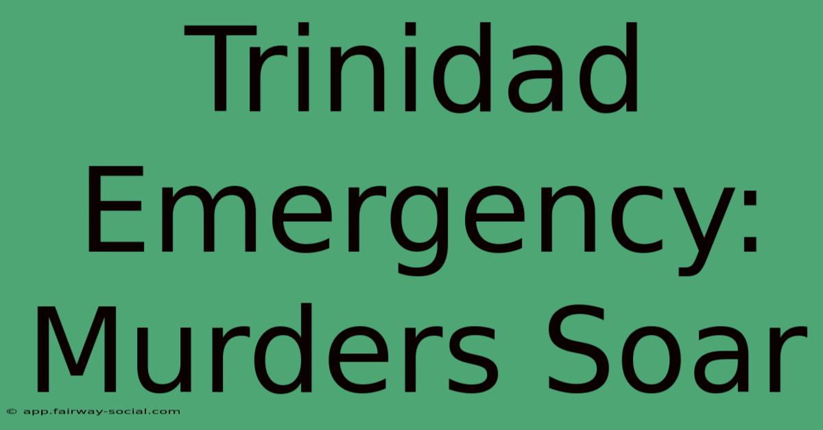 Trinidad Emergency: Murders Soar