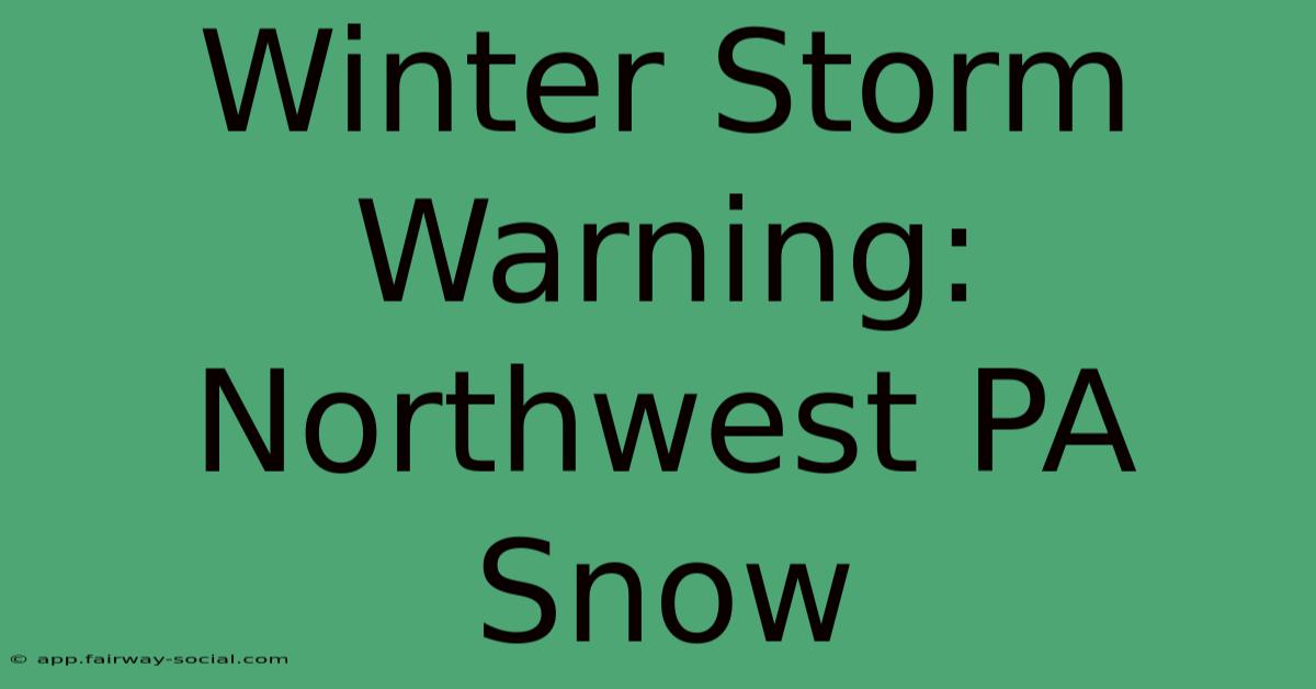 Winter Storm Warning: Northwest PA Snow